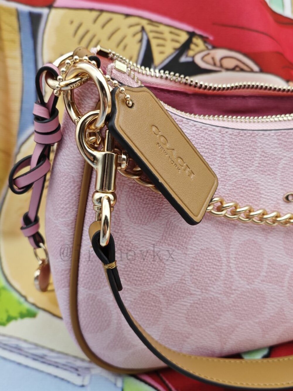 Coach Teri Shoulder Bag In Signature Canvas With Charms - Picture 6 of 8